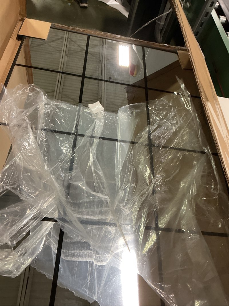 Condition photo showing New/Like New for LAWADA Window Pane Wall Mirror, 36\"x24\" Wall Mounted Window Mirror for Living Room, Bedroom