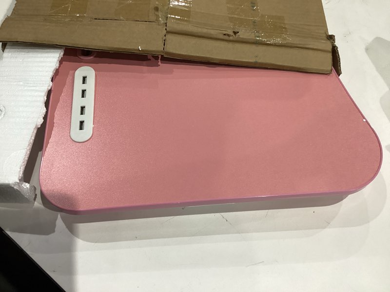 Condition photo showing Good Condition for Lap Desk for Bed Adjustable Height, Foldable Bed Table with Storage Drawer, Tablet Slot & Cup Holder, Portable Laptop Stand for Bed & Sofa, Bed Desk for Adults & Kids, Pink