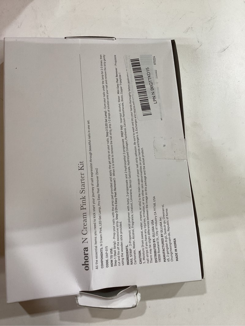 Condition photo showing Good Condition for ohora Semi-Cured Gel Nail Strips Value Set (N Cream Pink Starter Kit) Includes Full Size Lamp and Mini Remover, Salon-Quality, Long Lasting, Easy to Apply & Remove