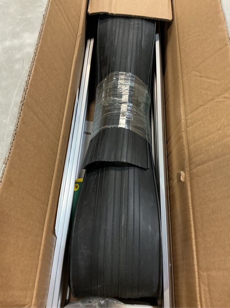 Condition photo showing Good Condition for Garage Door Seals Bottom Rubber – 10FT EPDM Weatherproof Seal with Pre-Drilled Aluminum Track Retainer Kit, Fits 8-20FT Doors, Rodent Proof, Noise Reducing (1.57" Width, Black) With Aluminum Track - 10 FT