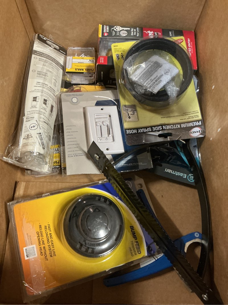 Condition photo showing As Is for assorted small tools, screws, latches, and home repair accessories