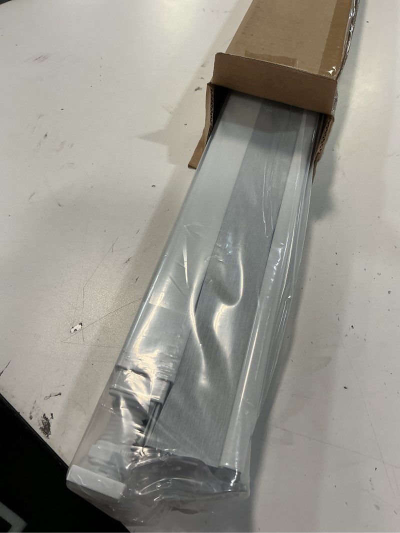 Condition photo showing Good Condition for lazblinds cordless cellular shades, no tools no drill blackout honeycomb shades pleated blinds for windows, 27'' w x 48'' h, silver white blackout-silver white 27'' w x 48'' h