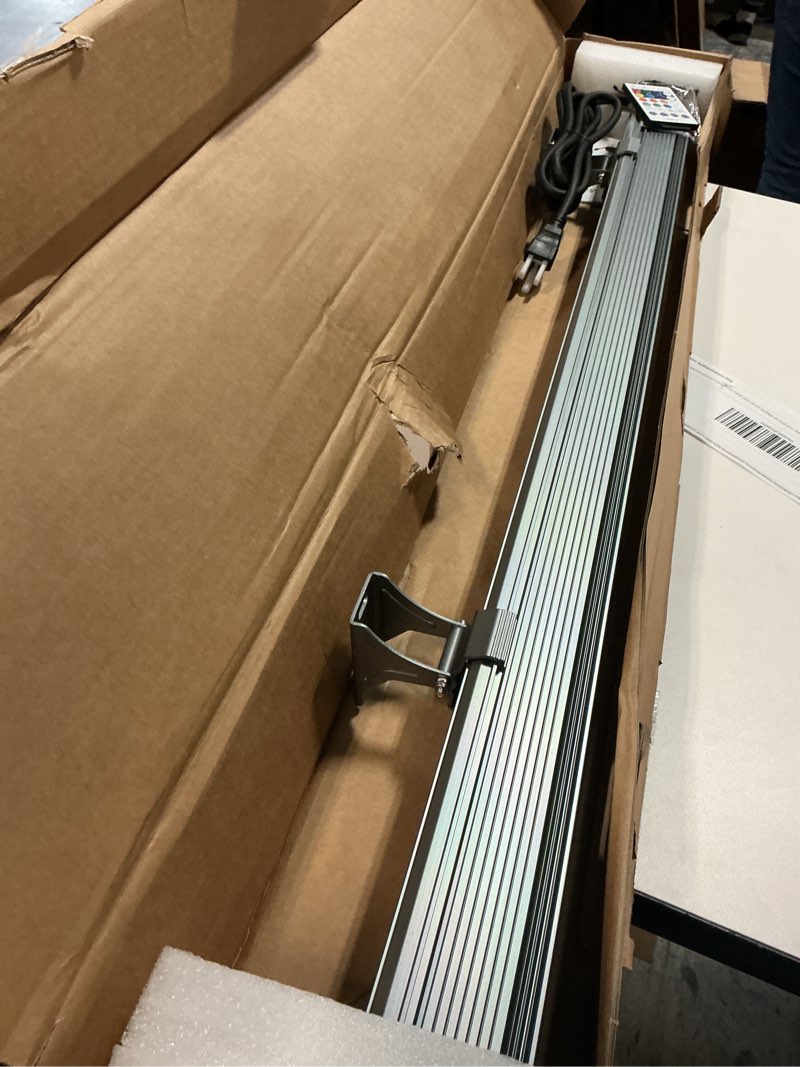 Condition photo showing Good Condition for Smart Wall Washer Light Dimmable APP Control, 180W RGBCW Color Changing Linear LED Light Bar with RF Remote Control, Group Function, Timing, Perfect for Outdoor & Indoor Lighting Projects