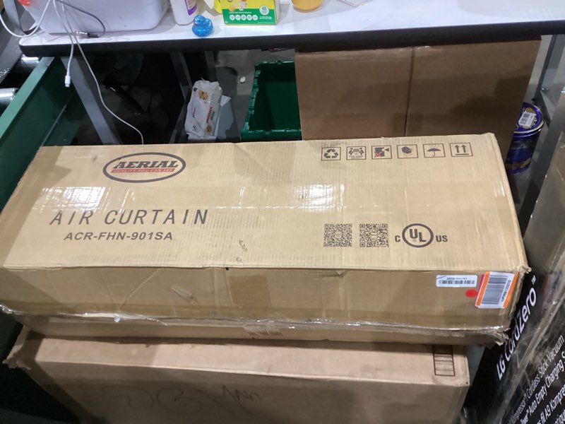 Condition photo showing New/Like New for DuraSteel Wall Mounted Air Curtains for Doors Commercial - 36 Inch White Fly Fans - Super Power Over Door Fan with MS Switch - Sliding Under Door Fans to Move Air Curtain Blower Keep Flies Bugs Out