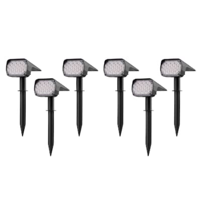 harbor breeze 30 -lumens black warm white solar led spot light kit