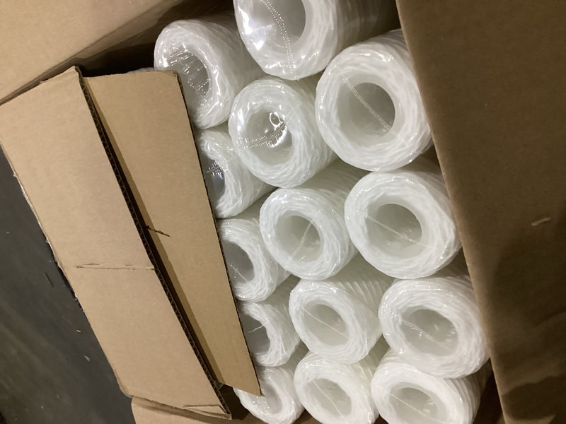 Condition photo showing Good Condition for string wound sediment water filter cartridge standard 2.5x10" 10 micron 25 pack