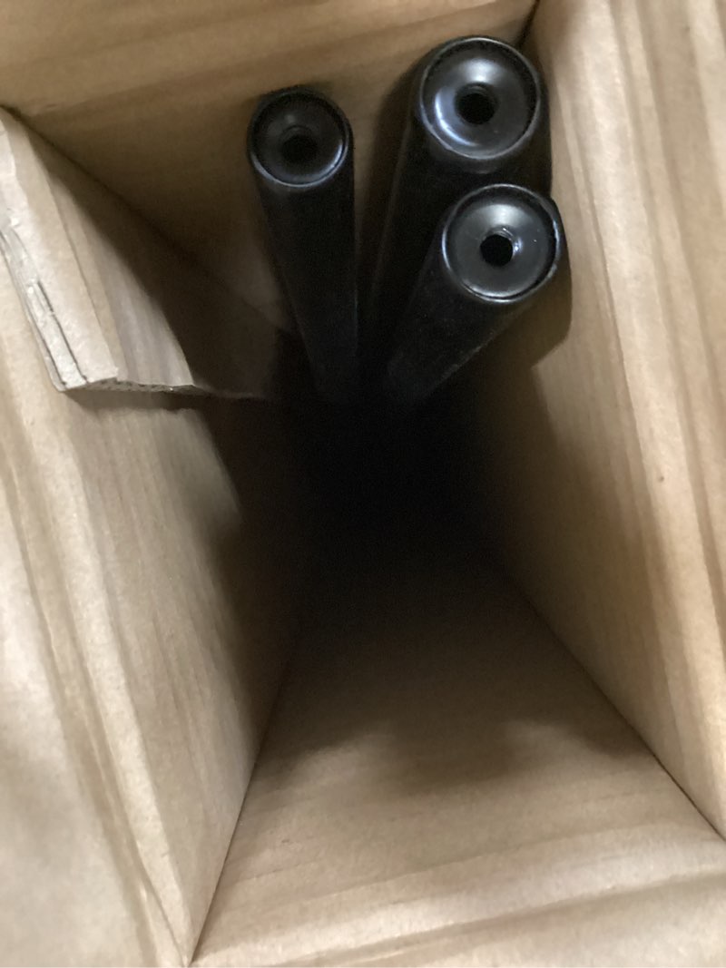 Condition photo showing As Is for Umbra Twilight Modern Double Curtain Rod, Black Black 30" to 84"