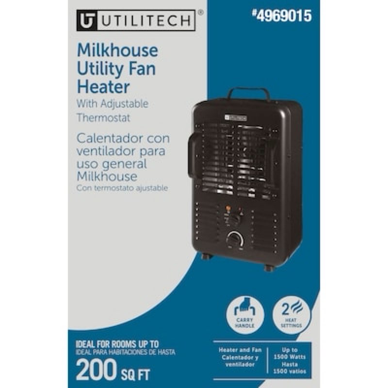 Condition photo showing Good Condition for Utilitech 1500 -Watt Utility Fan Utility Indoor Electric Space Heater with Thermostat
