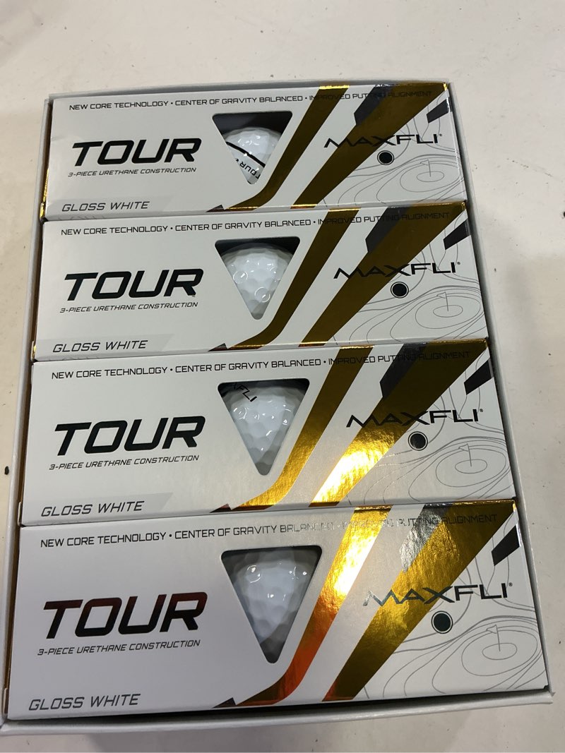 Condition photo showing New/Like New for maxfli 2021 tour golf balls, men's, gloss white