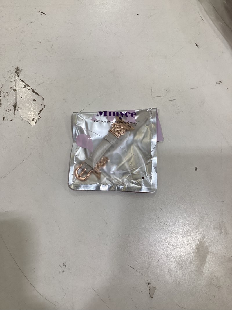 Condition photo showing Good Condition for minyee celtic knot leather band compatible with apple watch band 41/40/38/44/45/46/49/42mm women, slim thin dressy premium leather adjustable strap for iwatch series 11 10 9 8 7 6 5 4 se/ultra 3 2 1 starlight/rose gold 38/40/41/42mm(series 11/10)