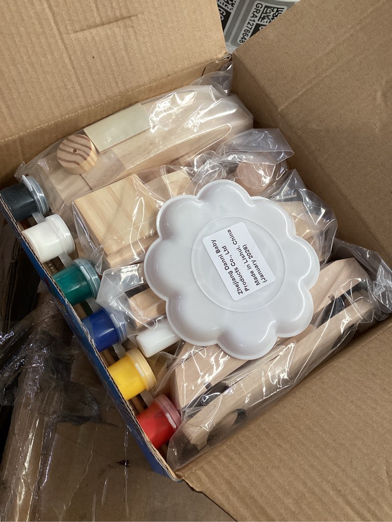 Condition photo showing Good Condition for arts & crafts kit diy toys for kids age 8-12, build & paint your own wooden car, 6 race cars, easy to assemble painting sets, christmas birthday gifts for 4 5 6 7 8 9 10 11 12 year old boys girls.