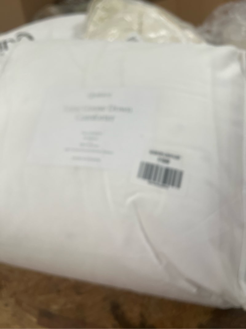 Condition photo showing New/Like New for all-season luxe goose down comforter, full/queen, white
