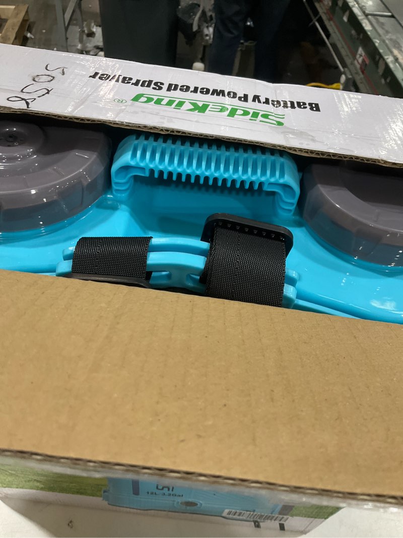 Condition photo showing Good Condition for sideking battery powered backpack sprayer 3.2 gallon, 0-80 psi adjustable pressure sprayer compatible with makita 18v battery, electric sprayer with wand, 5 nozzles, 2.0ah battery&charger included