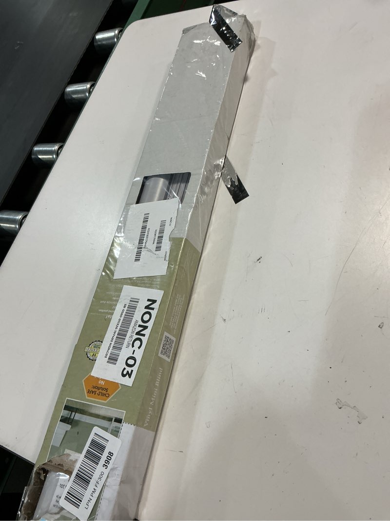 Condition photo showing Good Condition for Cordless Light Filtering Mini Blind - 30 Inch Width, 64 Inch Length, 1" Slat Size - Pearl White - Cordless GII Morningstar Horizontal Windows Blinds for Interior by Achim Home Decor 30"W x 64"H Pearl White