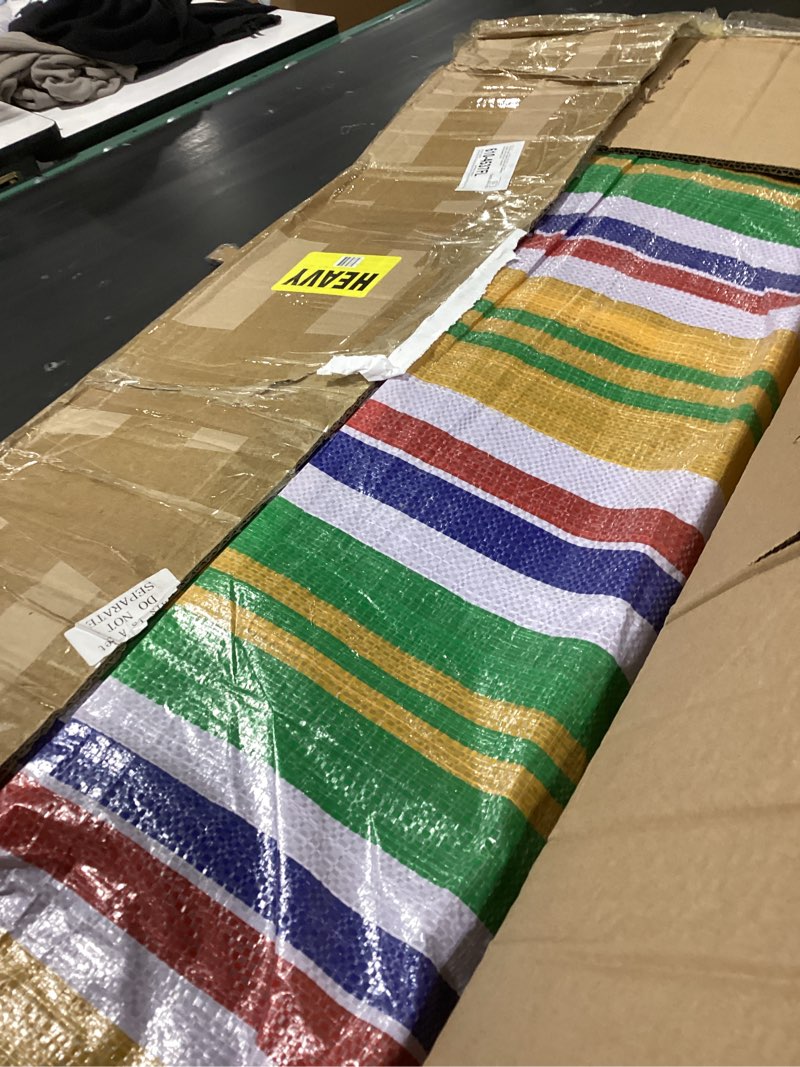 Condition photo showing As Is for nuanchu rainscreen drainage mat 60 ft x 4 ft 240 sq. ft. rain screen layer for stone veneer exterior, 3 mm thick ventilation mat house wrap for wall cavity drainage, waterproofing and moisture sealing