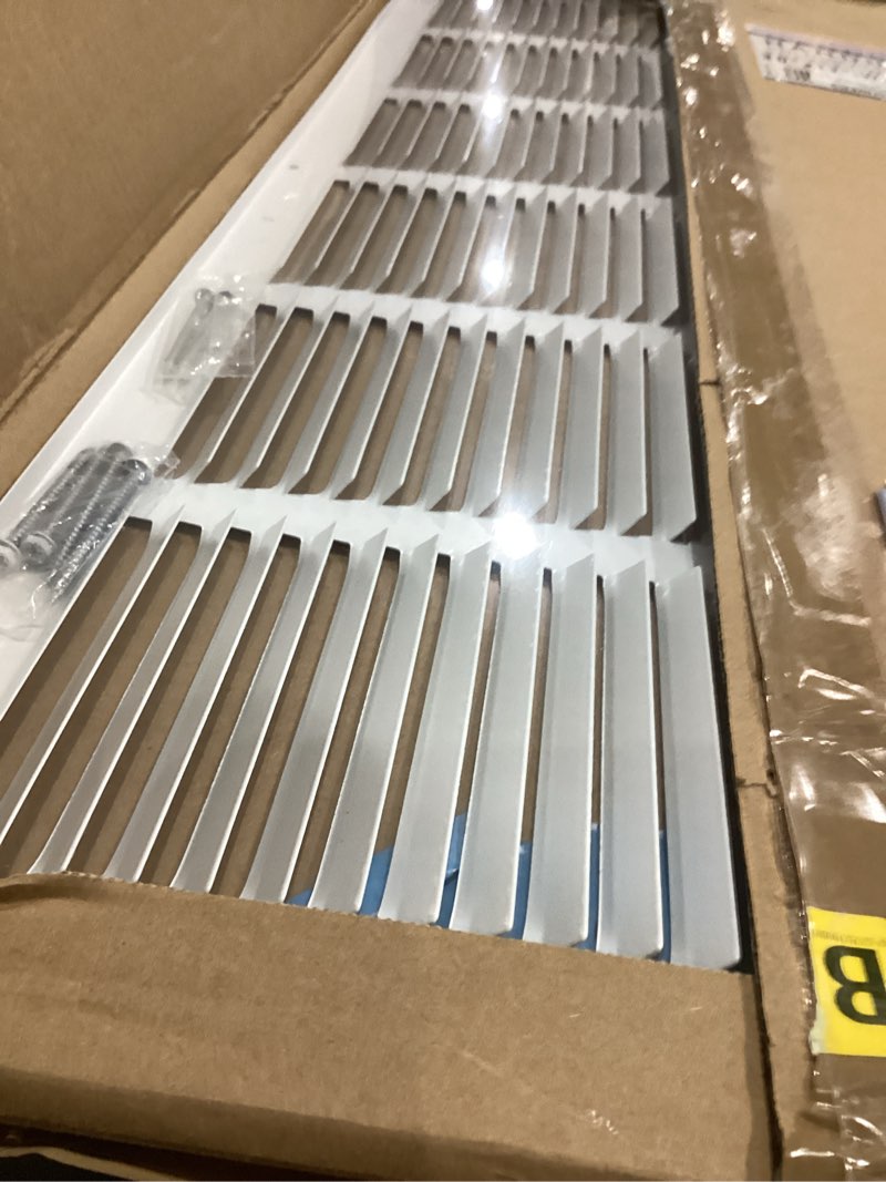 Condition photo showing New/Like New for Fits 6x4 Duct Opening | Aluminum Return Air Grille by Handua | Vent Cover Grill for Sidewall and Ceiling | Rust Free | Durable Powder Coating | HVAC Cold Air Intake Grille | White 1 6"W x 4"H [Duct Opening]