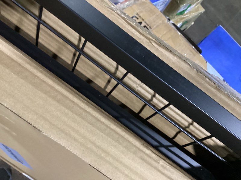 Condition photo showing Good Condition for 3'x 6' gridwall panel display stand with t-base, black wire grid wall panels with wheels, craft display rack, art display stand, retail display, show rack