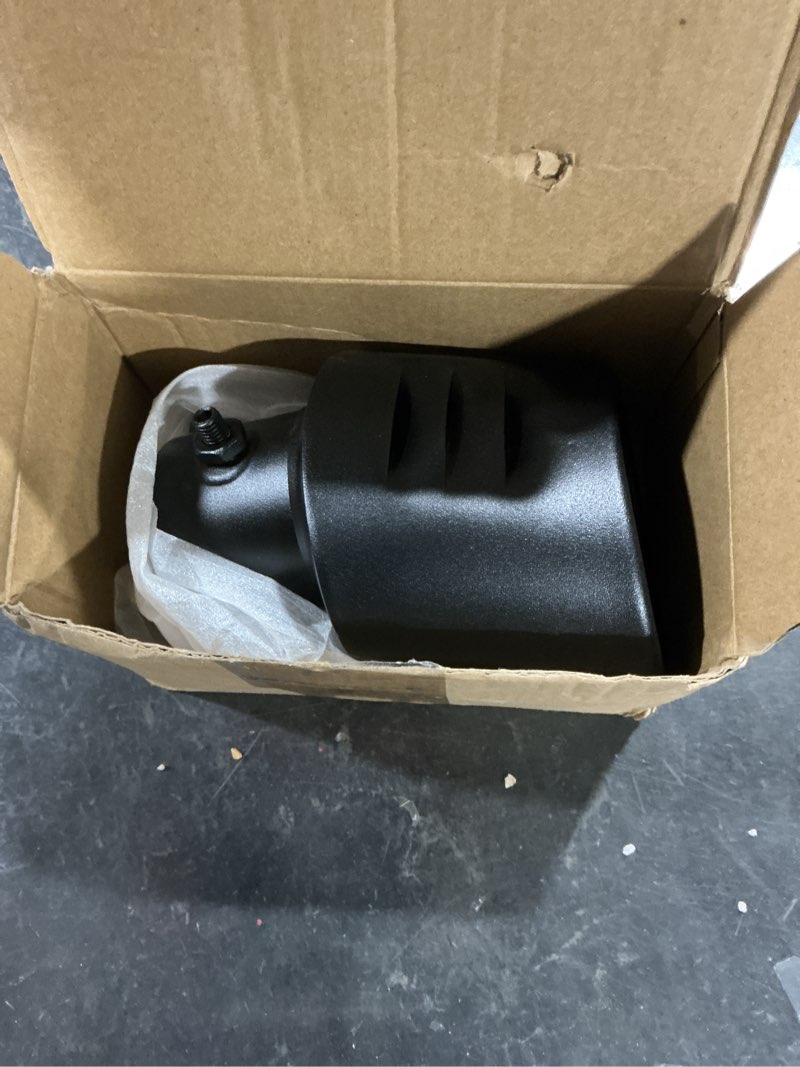 Condition photo showing Good Condition for curved slant exhaust tip, 2.4" inlet 3.9" outlet 5.3" length tailpipe universal for car bolt on stainless steel matte black
