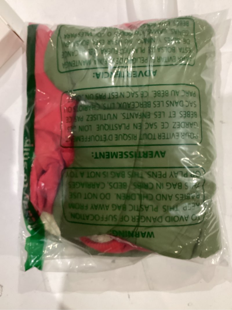 Condition photo showing As Is for syhood 2 pieces dog jacket 2 layers fleece lined dog jacket warm soft windproof small pet coat for winter cold weather(m,red,green) red,green m