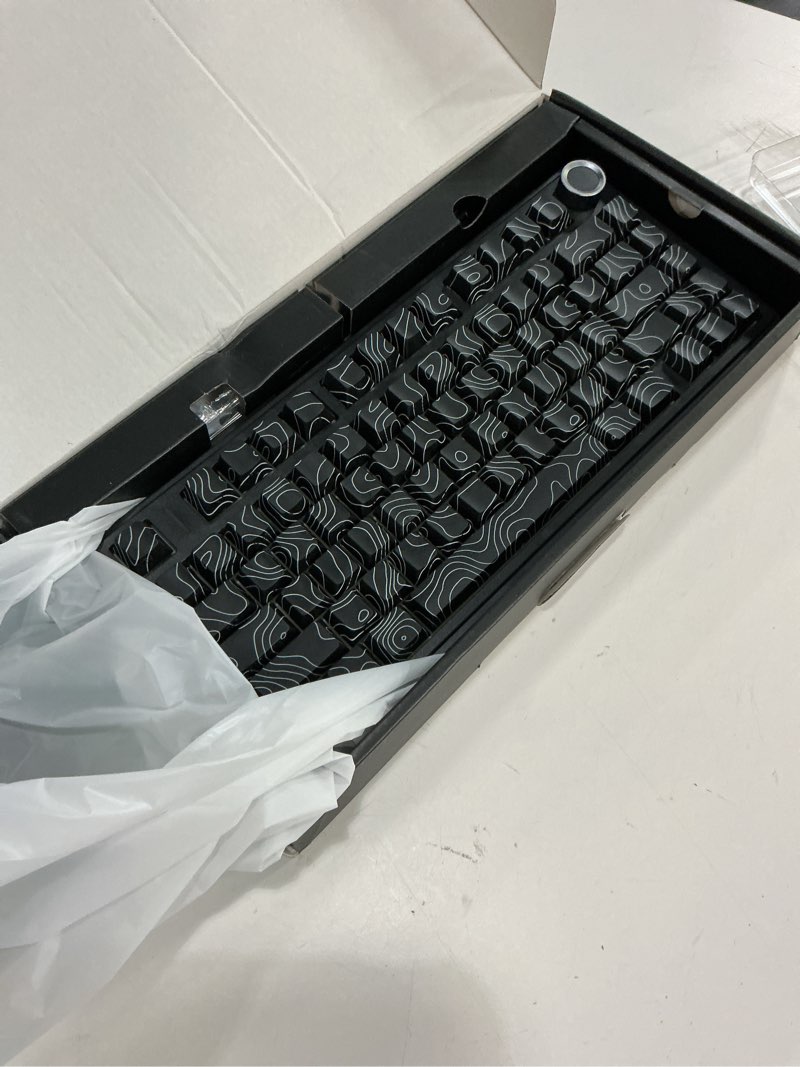 Condition photo showing Good Condition for aula f75 pro wireless mechanical keyboard with knob,75% hot swappable custom gaming keyboards,rgb backlit,pre-lubed switches,side printed pbt keycaps creamy sounding computer keyboard, line black f75 pro-line black