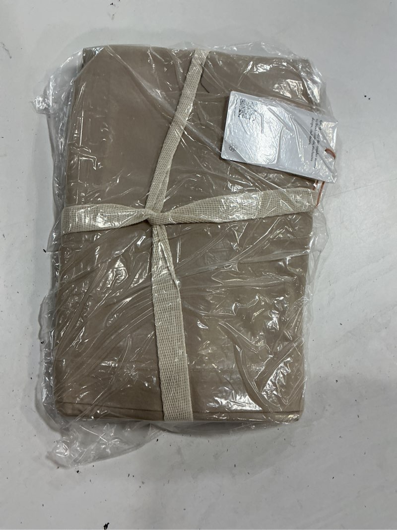 Condition photo showing Good Condition for organic brushed cotton sham set, king, toffee