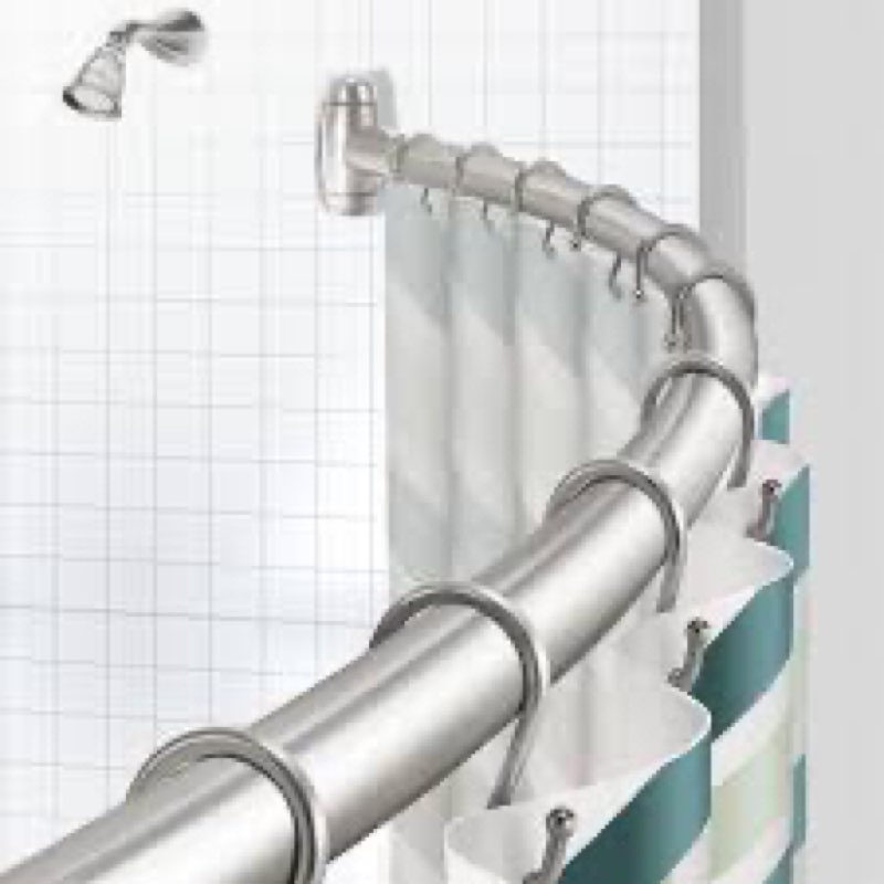 assorted curtains rod, shower rod and hand 