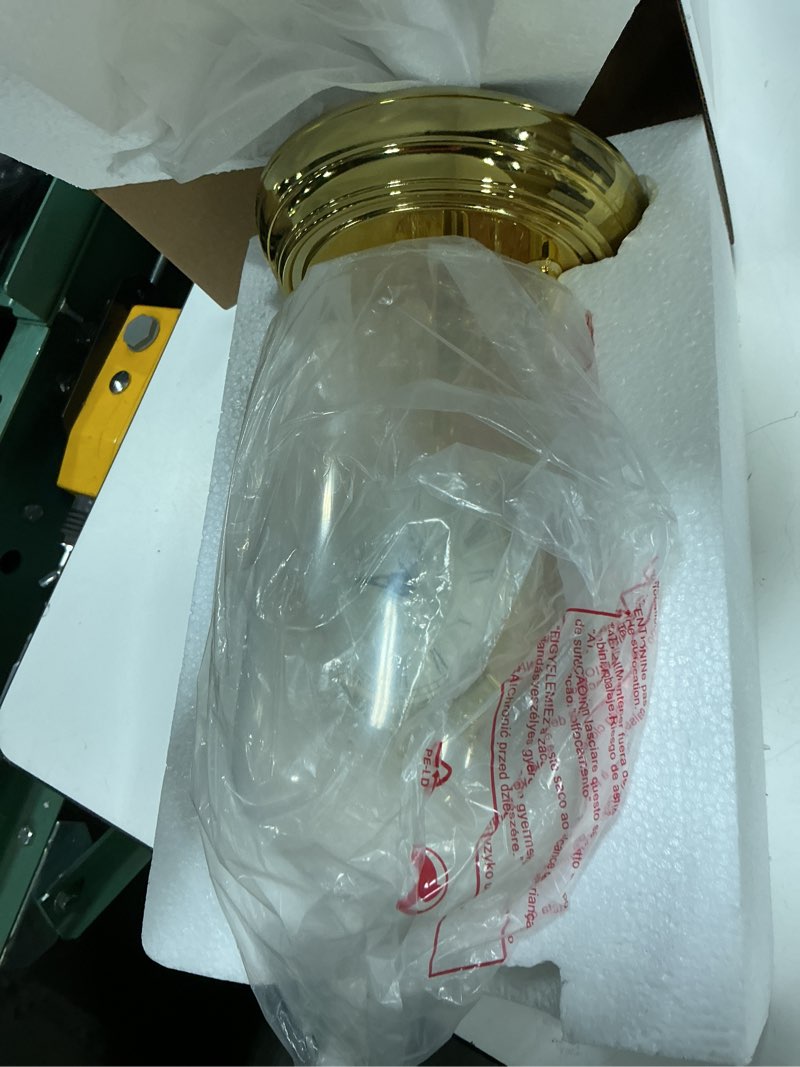 Condition photo showing Good Condition for bulova b8821 heather anniversary clock | 9" glass dome design | rotating crystal pendulum | westminster chime | engraving plate