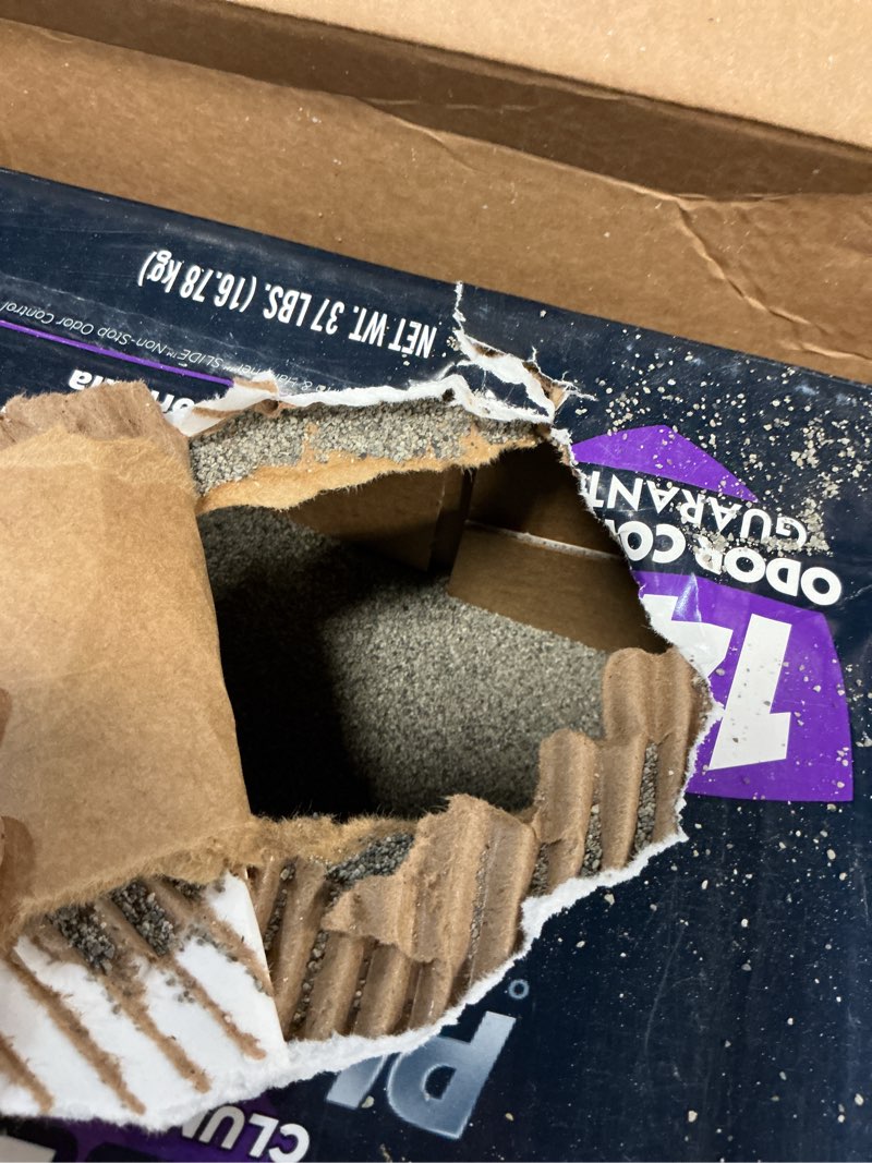 Condition photo showing As Is for arm & hammer clump & seal slide platinum multi-cat clumping cat litter, easy clean technology with no scrubbing, 14-day odor control, 37 lbs slide platinum clumping litter