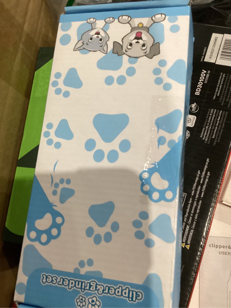 Condition photo showing New/Like New for 2-in-1 Dog Nail Clippers & Cat Nail Clippers Trimmers for Large Medium Small Dogs Cats Claw Trimmer Quick Sensor and Safety Guard USB Rechargeable with 2 LED Lights Dogs Nail Trimmer (White)