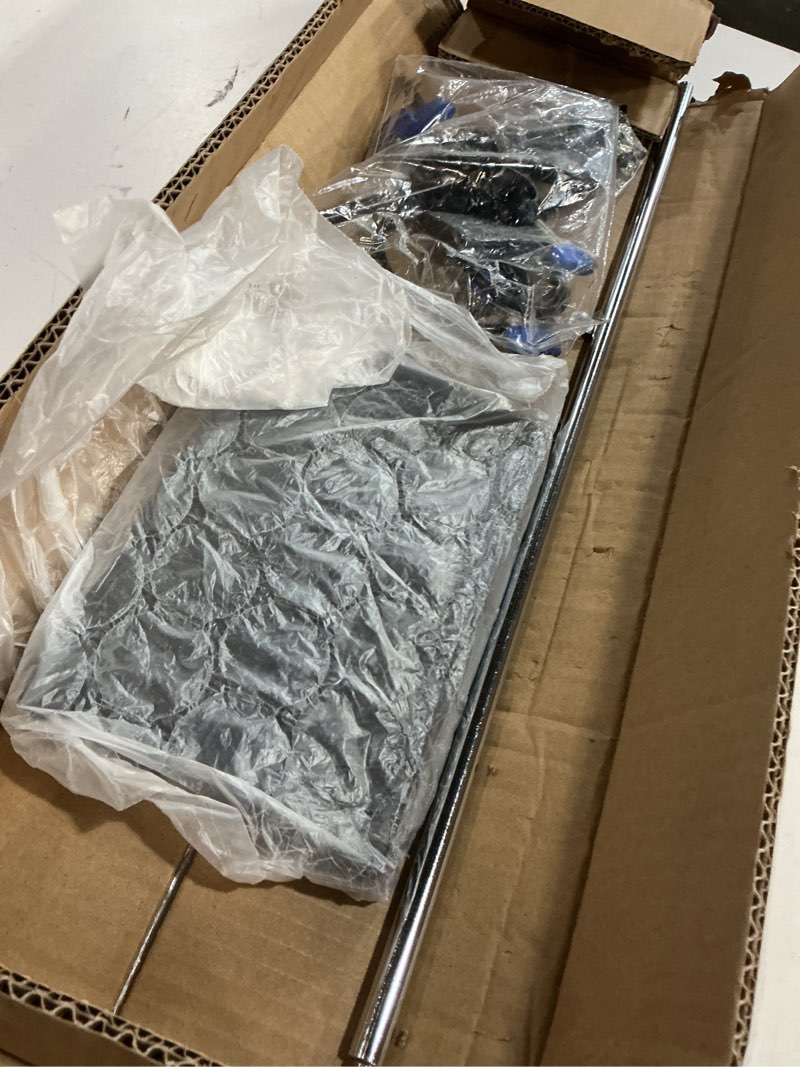 Condition photo showing Good Condition for QWORK Heavy Duty Laboratory Stands Support Set, 24" Metal Support Bracket Ring Stand, Cast Iron Base (8.6" x 5.5" 3.3lbs), Rod (24" L), 2 Retort Rings (Dia. 2.4"/3.5") and 1 Flask Clamp 24" 1 pack