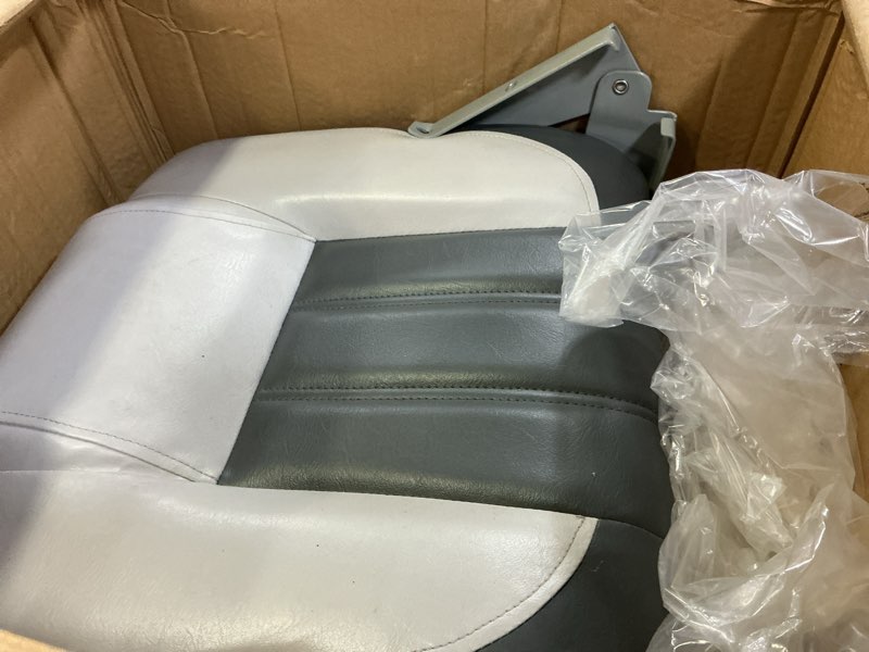 Condition photo showing Good Condition for ergoseat elite folding boat seat low back boat chair fold-down fishing boat seats 2 pack, charcoal/light gray