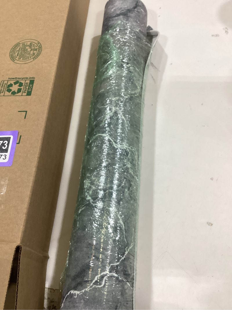 Condition photo showing As Is for bulijojo front door mat entrance,durable heavy duty welcome mat,thick absorbent natural rubber non slip mat,sturdy entryway green, 17"x30" 1'5" x 2'6" (leaf) green