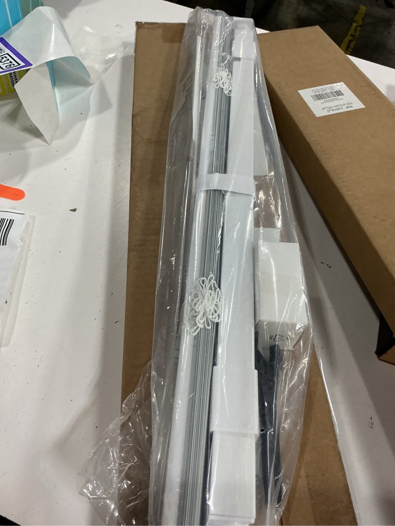 Condition photo showing New/Like New for LazBlinds No Tools-No Drill 1" Aluminum Mini Blinds, Cordless Blinds for Indoor Windows, Light Filtering Horizontal Blinds and Shades for Window Size 24'' W x 36'' H, White No Drill-white 24'' W x 36'' H