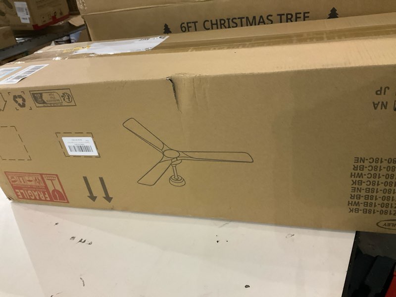 Condition photo showing New/Like New for Depuley Ceiling Fan Without Light: 52 Inch 3 Blade Indoor Outdoor Fans for Patios - Wood Ceiling Fan No Light Remote APP Control Ultra Quiet DC Motor Reversible 6 Speed Timer Wood 52 inch-no light