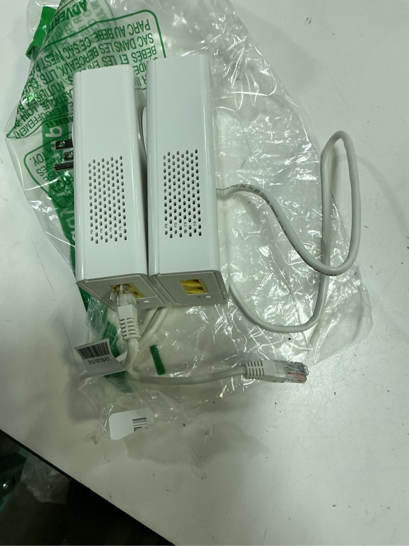Condition photo showing Good Condition for netgear powerline adapter kit, 2000 mbps wall-plug, 2 gigabit ethernet ports with passthrough + extra outlet (plp2000-100pas), uses your existing internet service via household wiring