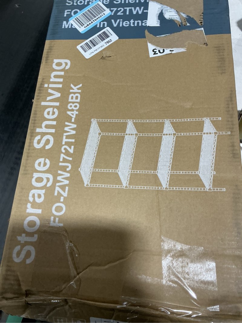 Condition photo showing Good Condition for DUMOS 4-Tier Metal Wire Storage Shelves, Adjustable Standing Storage Rack Shelf, Heavy Duty Steel Shelving Unit Organizers for Kitchen Bathroom Pantry Garage, 23.3" W×13.4" D×47" H, Black 4 Tier-23.3"W×13.4"D×47"H