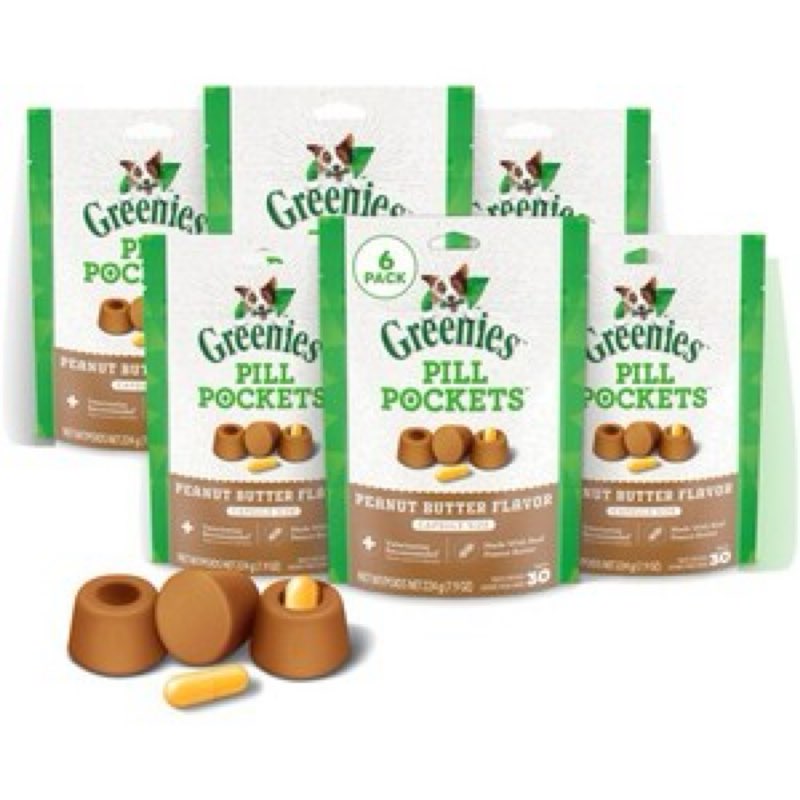 (Exp: 16/FEB/2026) Soft Peanut Butter Pill Pockets for Easy Dog Medication – 180 Treats Total