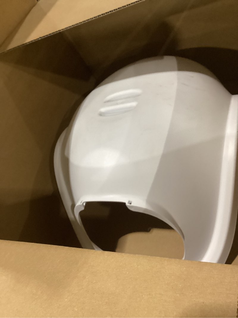 Condition photo showing As Is for Petmate Booda Dome Litter Box, white Pearl White One Size  JUST THE LID MISSING PARTS