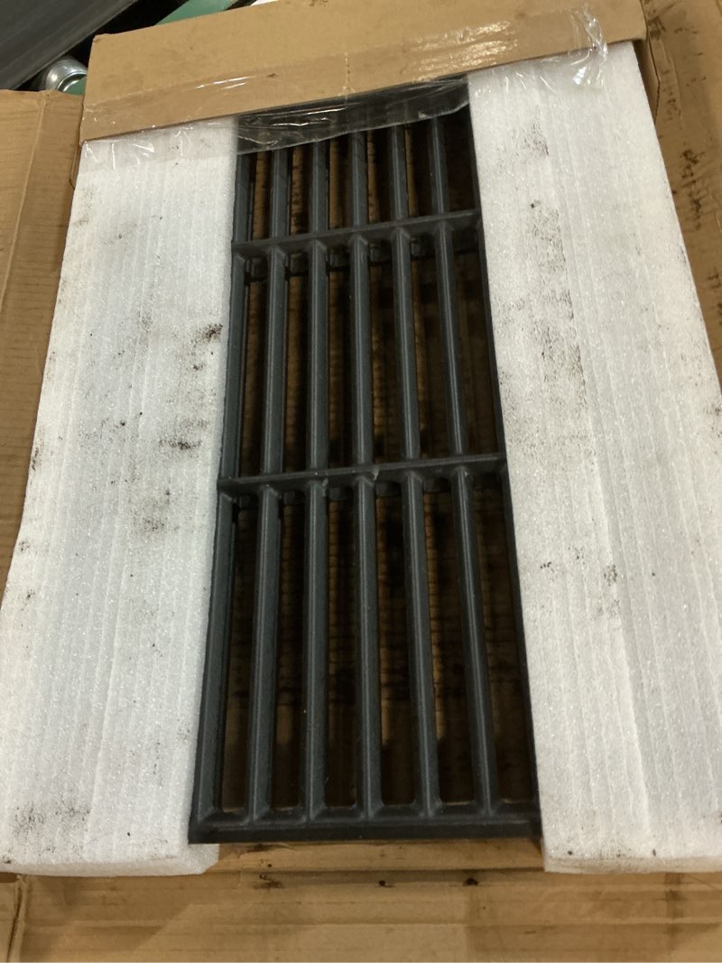 Condition photo showing As Is for leship 19.5 inch cooking grates replace for weber 7524, 7528, weber genesis 300 series genesis e310 e320 e330 s310 s320 s330 ep310 ep320 ep330 grills, cast iron grill grates (19.5" x 12.9" each) 19.5" x 12.9" for genesis 300 serise