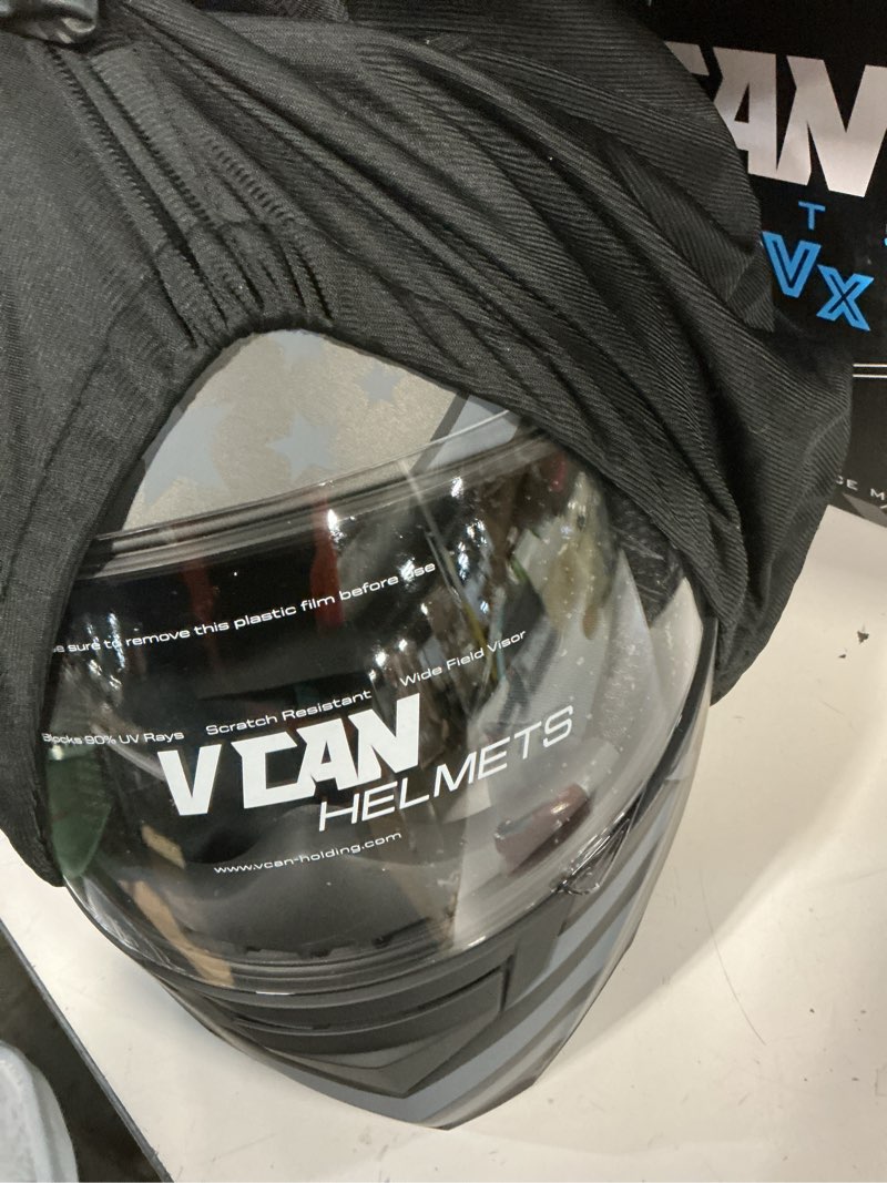 Condition photo showing Good Condition for VCAN VX Lightweight Full Face Motorcycle Street Bike Helmet with Extra Tinted Visor, Coolmax Technology & OTG Ready, DOT & ECE 22.05 Approved