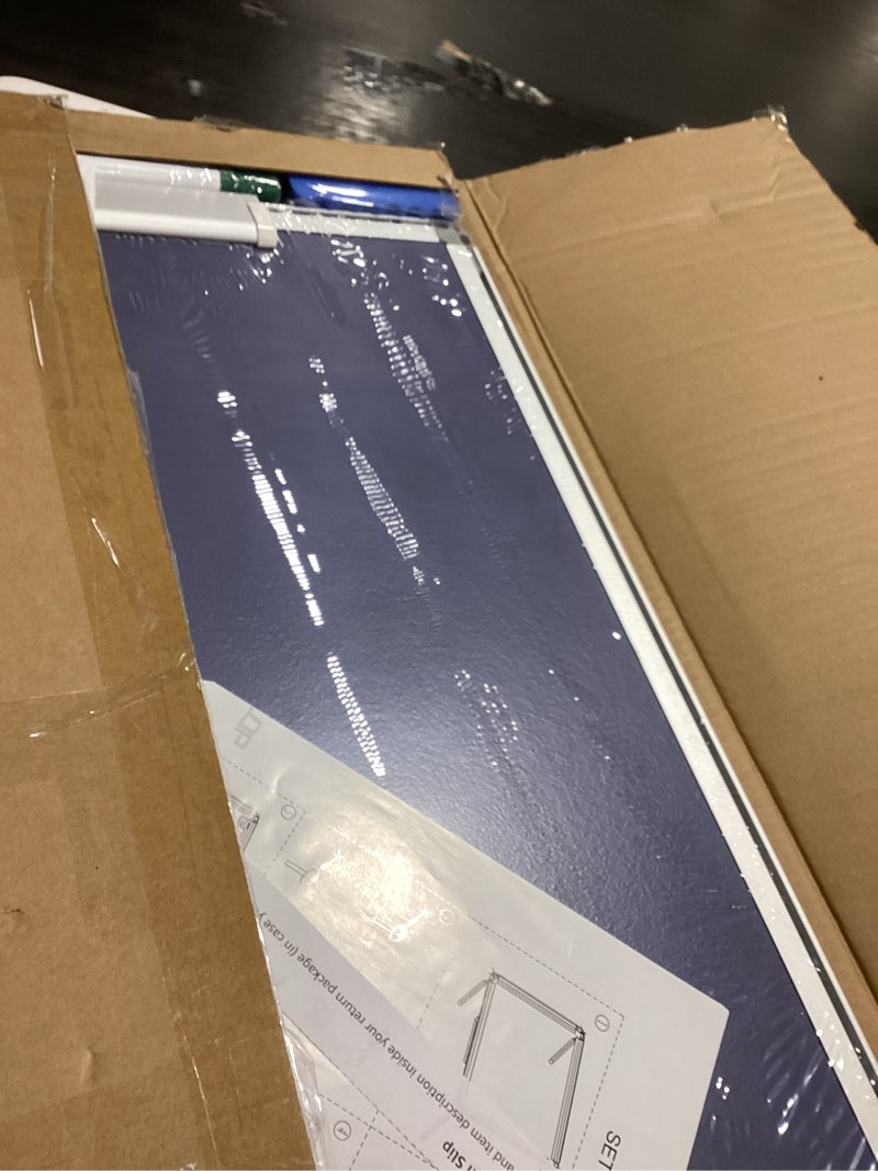 Condition photo showing Good Condition for DEVELOP Grey Felt Bulletin & Magnetic Dry Erase Combo Board, 24 x 18 Inch, Wall Mounted Whiteboard/Grey Felt Bulletin Combination Board with Marker Tray, Pins, Eraser, Markers & Magnets White & Grey 24x18 inch