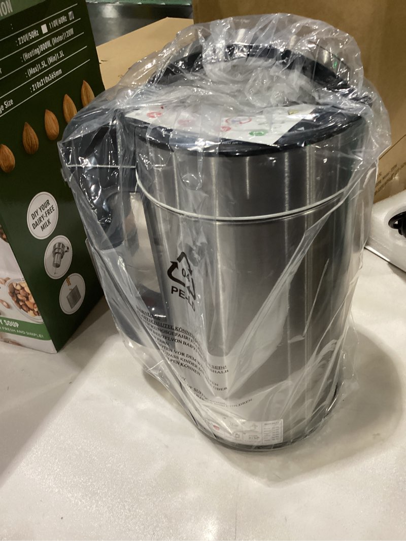 Condition photo showing New/Like New for Automatic Nut Milk Maker Machine 50oz(Built-in Strainer), 6-7 Cups Per Batch, 100% Food Grade Stainless Steel 7-IN-1 Multifunctional Almond Milk Maker for Homemade Oat, Coconut, Soy&Plant Based Milks