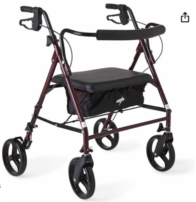 Medline basic rollator aluminum 