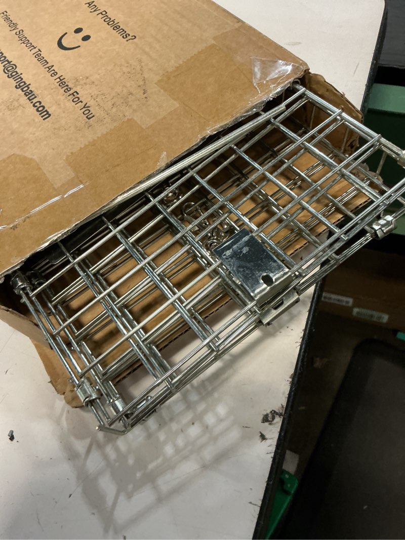 Condition photo showing As Is for gingbau squirrel trap foldable heavy duty humane live animal cage trap (not for mouse)