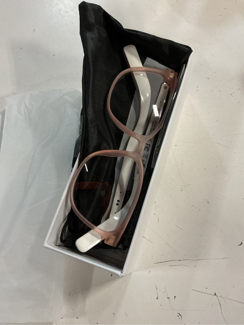 Condition photo showing New/Like New for ai smart glasses for men & women – powered by chatgpt, real-time translation, bluetooth glasses with photochromic lens, music & hands-free calling, uv & blue light protection, thin temples pink