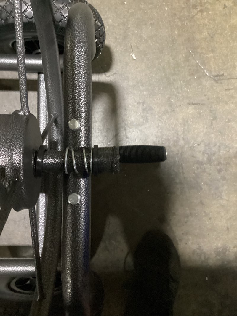 Condition photo showing As Is for project source steel 250-ft cart hose reel