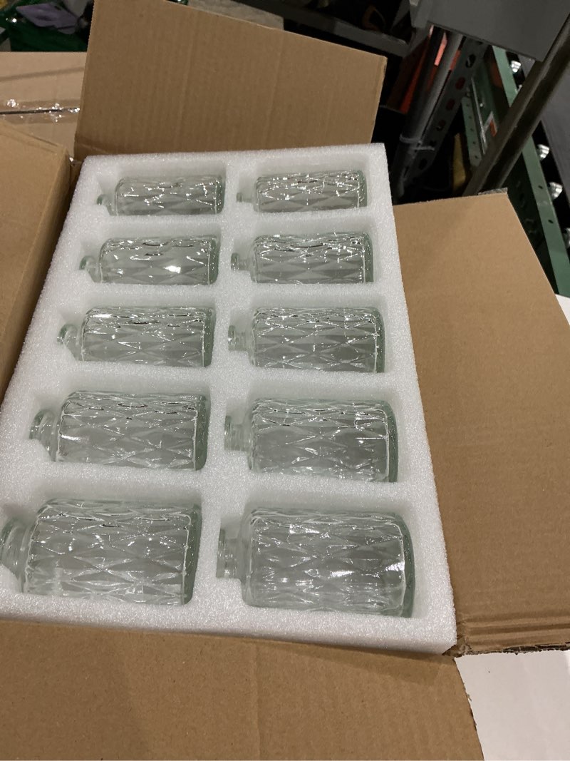 Condition photo showing Good Condition for 20 pcs prismatic flower bud vases, loose transparent flower bud vases, small vases, decorative vases, family wedding table decorations clear 20 pcs