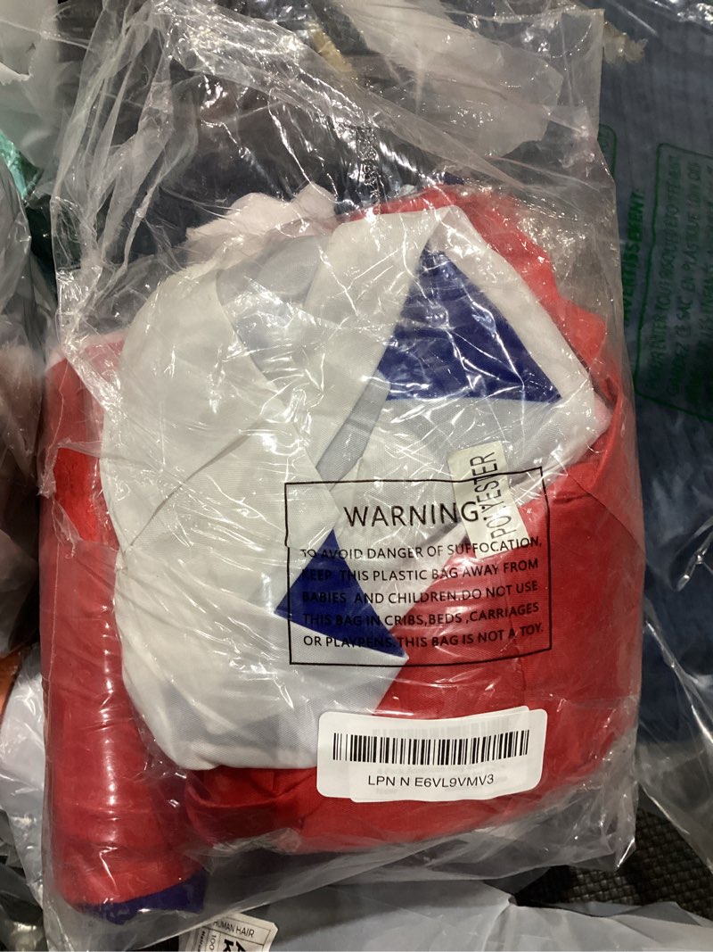 Condition photo showing Good Condition for hoosun 4 pack american flag bunting for outside,patriotic 4th of july decorations,3x6 ft patriotic bunting flags memorial day decor,red white and blue pleated fan flag,american flags banners for porch 3.0x6.0 feet, 4 pack