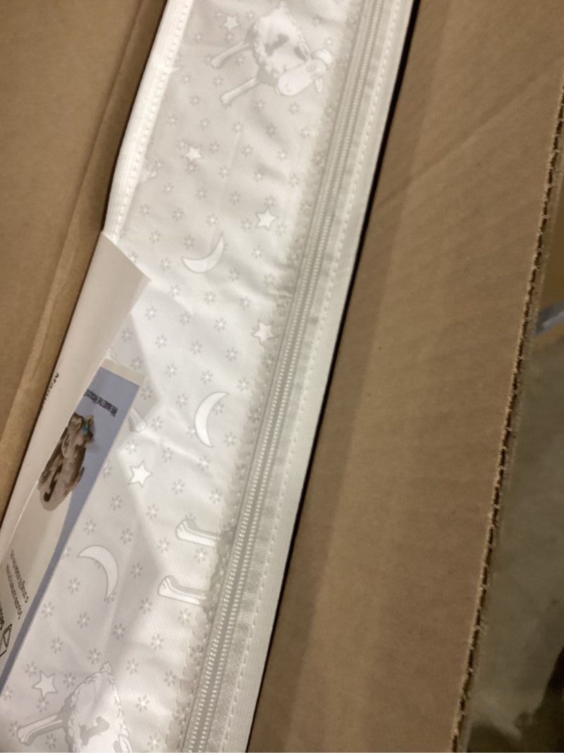 Condition photo showing Good Condition for Delta Children Serta SleepTrue Mini Crib Mattress, Premium Sustainably Sourced Fiber Core, Hypoallergenic & Waterproof Cover, Greenguard Gold Certified - Made in USA, White 38x24x4 Inch (Pack of 1) Mattress
