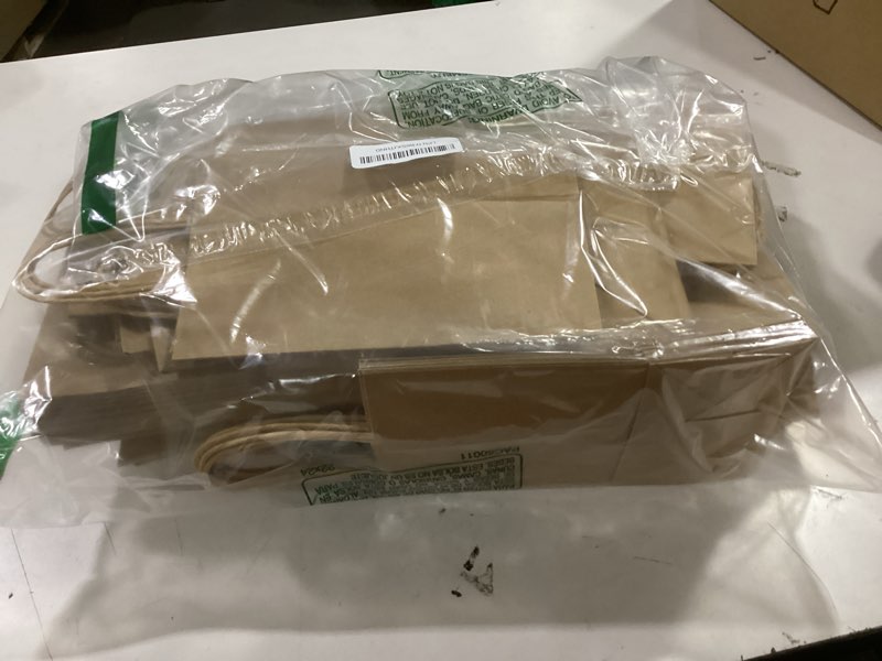 Condition photo showing Good Condition for Toovip 90 Pack Plain Brown Kraft Paper Bags with Handles Bulk, Multiple 3 Assorted Sizes Gift Bags for Favors Grocery Retail Party Birthday Shopping Business Goody Craft Merchandise Take Out Sacks
